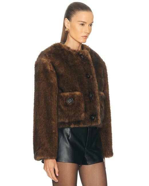 Marc Jacobs Brown Teddy Cropped Jacket