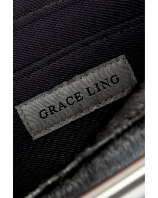 GRACE LING Metallic Large Dagger Bag