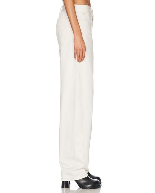 Lemaire White Five Pocket Twisted Pant