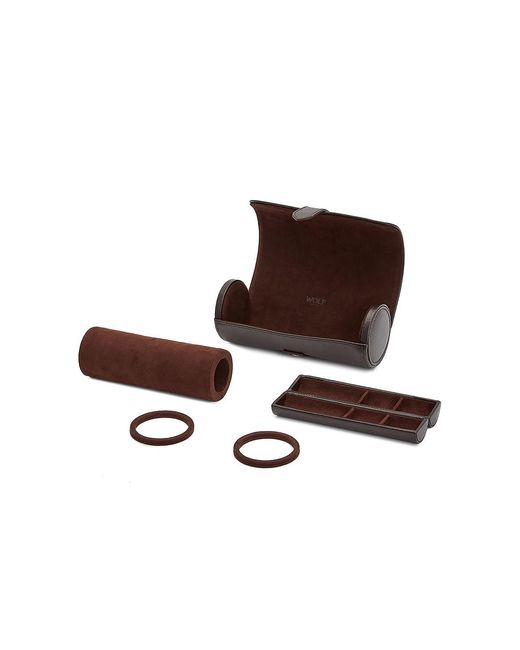 Wolf Brown Blake Watch Roll With Capsule