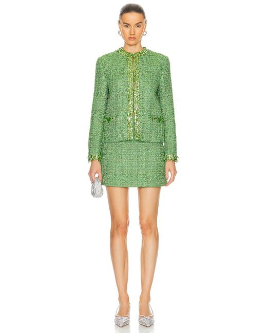 Valentino Green Embroidered Jacket
