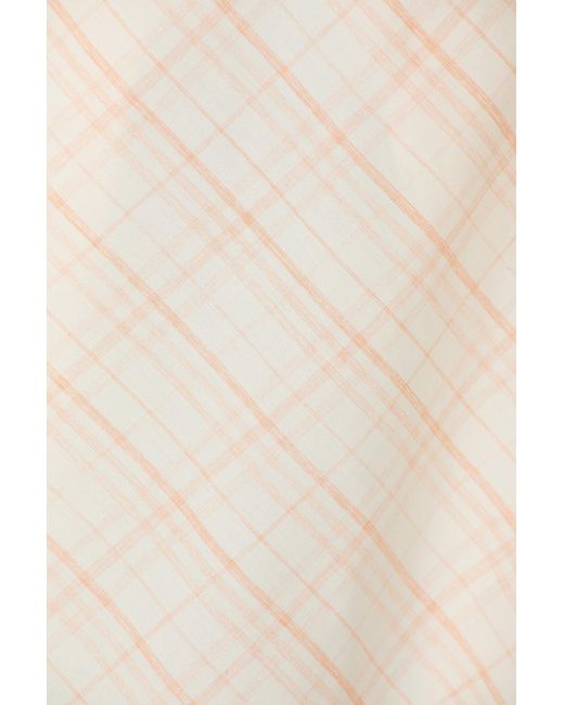 Burberry White Cropped Button Up Top