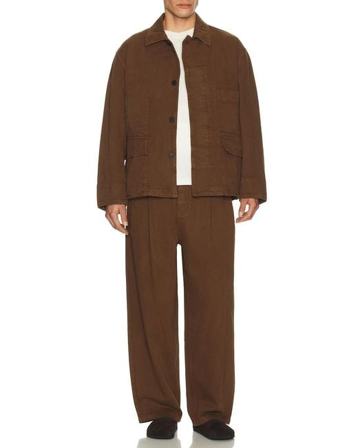 LE17SEPTEMBRE Brown Denim Field Jacket for men