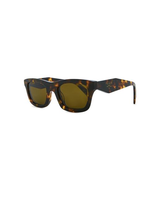 Prada Green Rectangular Sunglasses for men