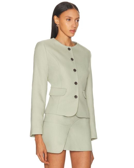 Sandy Liang White Agnes Jacket