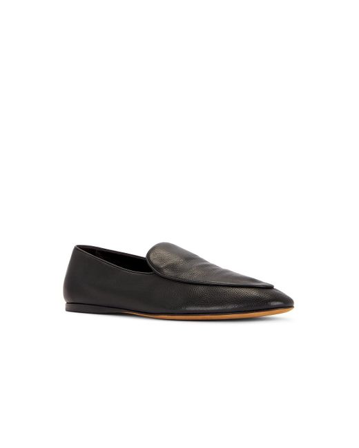 The Row Black Hereditas Flat Loafer