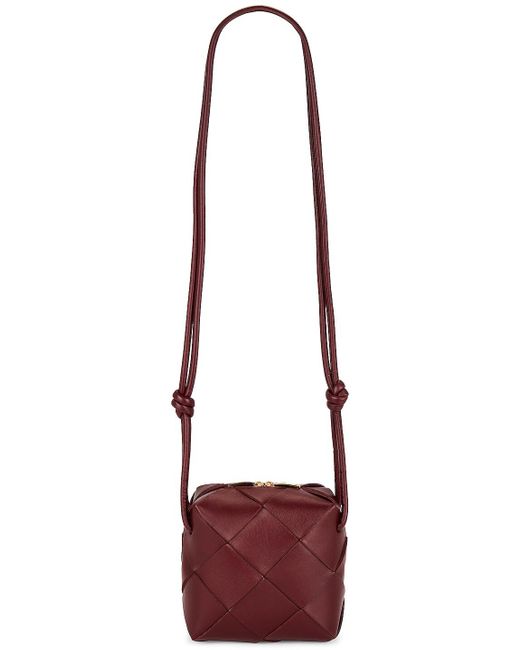 Bottega Leather Mini Cassette Camera Bag in Red Lyst