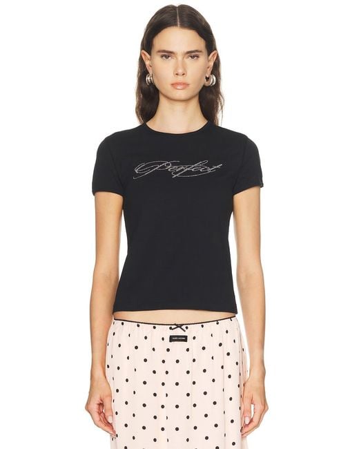 Marc Jacobs Black Perfect Shrunken Tee