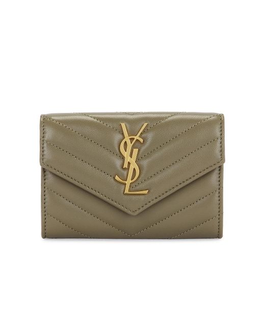 Saint Laurent Green Small Envelope Wallet