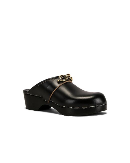 Saint Laurent Black Le Maillon Clogs