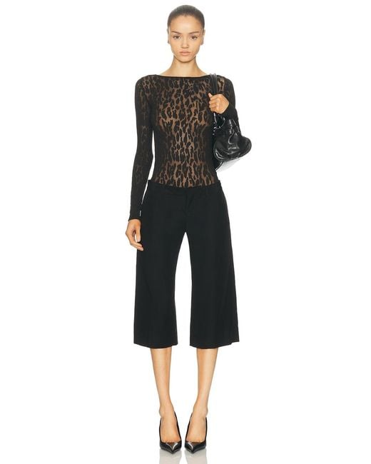 Wolford Black Leo String Bodysuit