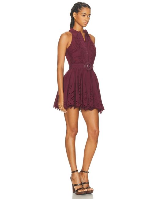 Hemant & Nandita Red Mahi Belt Short Dress