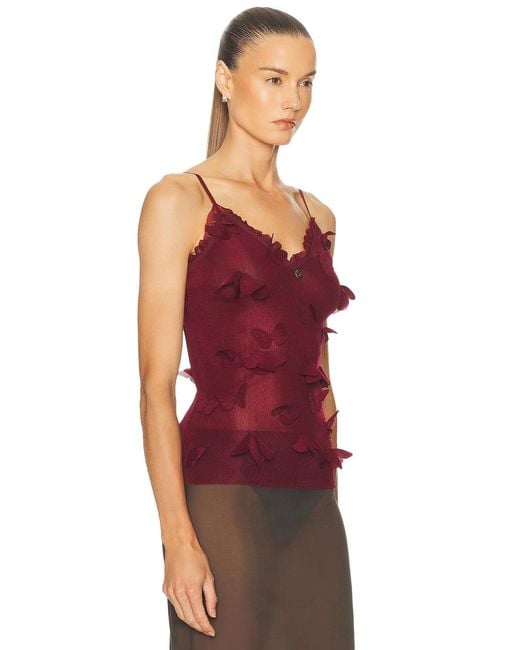 Coperni Red Butterflies Techno Top