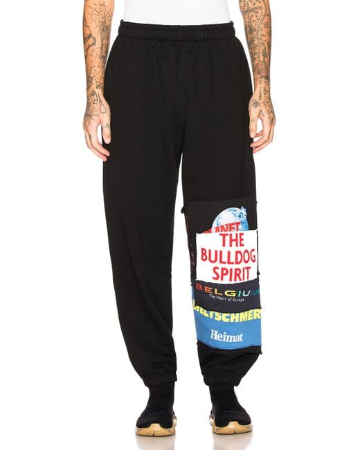 Vetements Patchwork Sweatpants in Black for Men | Lyst
