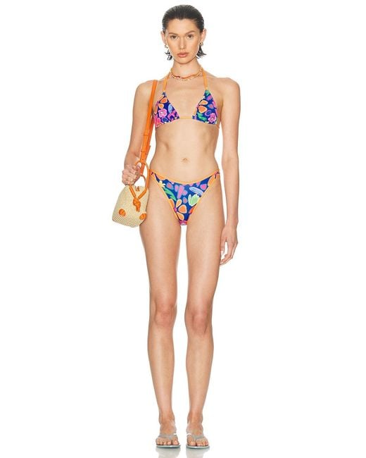 Heavy Manners Blue Double String Bikini Top