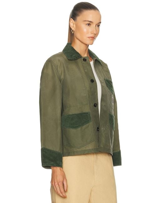 Bode Green Waxed Craft Jacket
