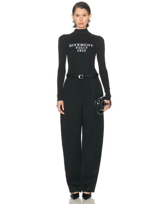 Givenchy Black High Neck Bodysuit Top