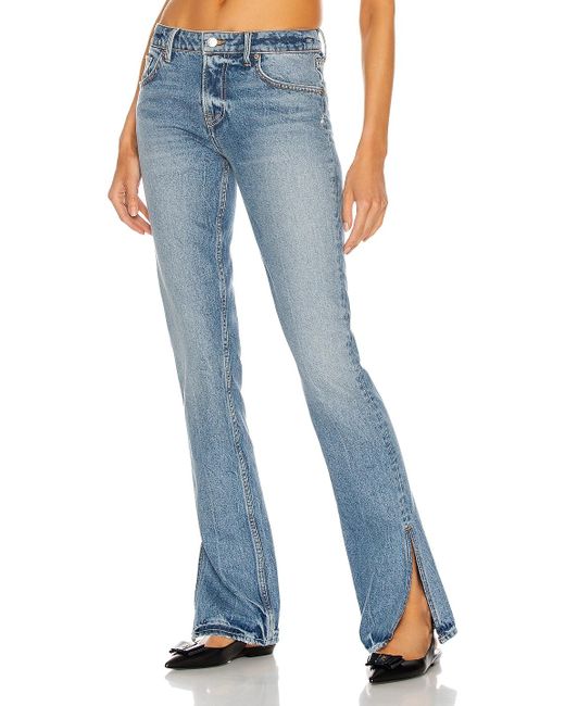 GRLFRND Denim Hailey Low Rise Slim Boot 