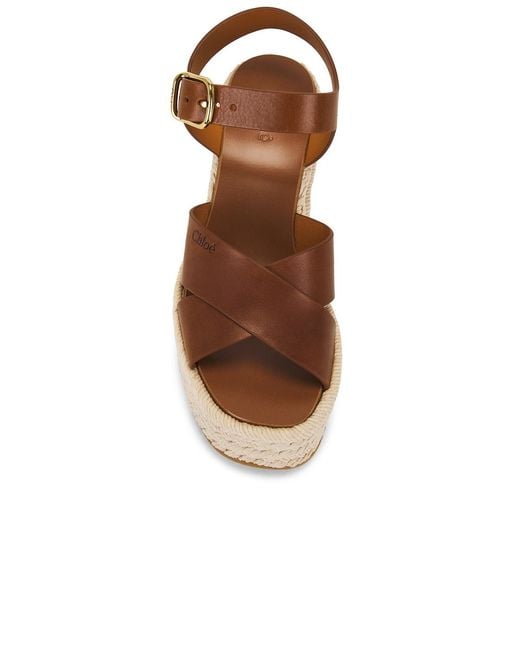 Chloé Brown Isla Wedge Sandal