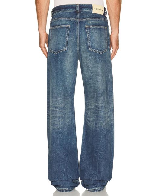 McQueen Blue Relaxed Jean for men