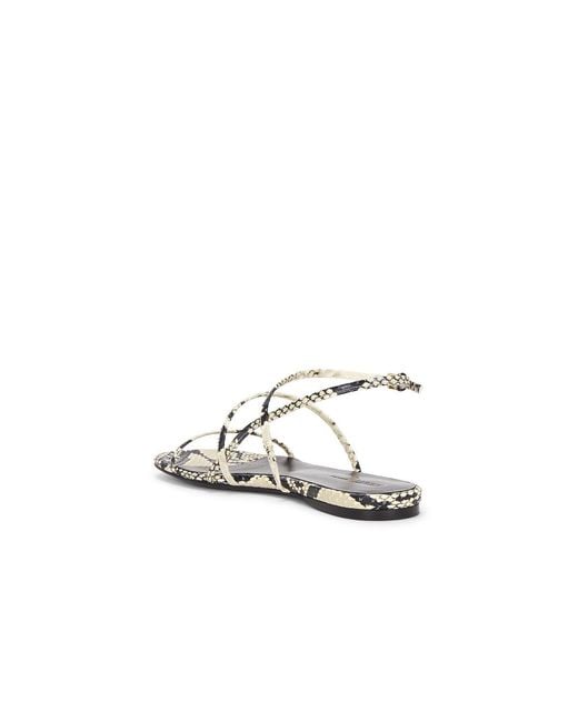 Khaite White Loop Flat Sandal