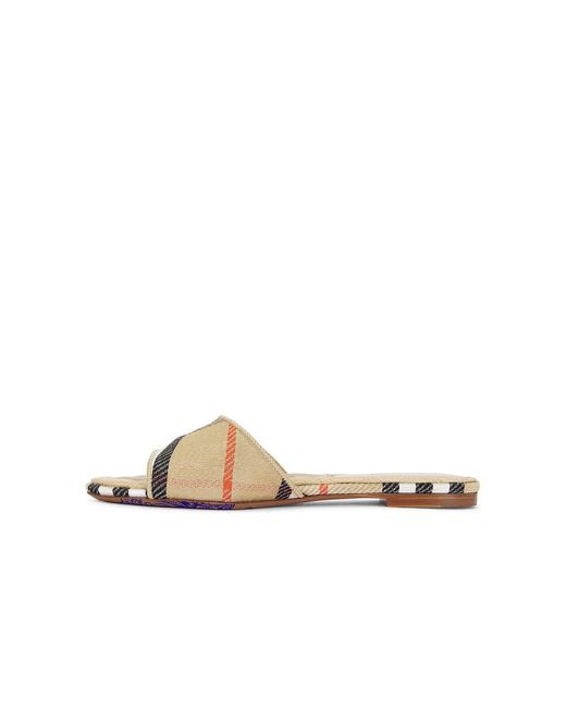 Burberry White Sloane Sandal