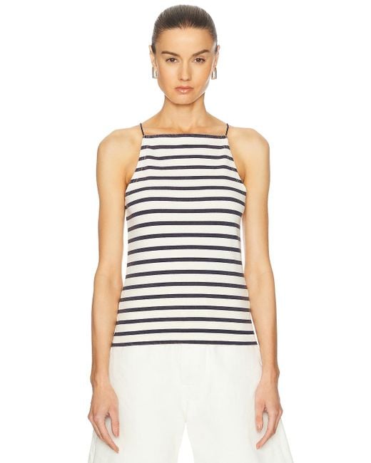 R13 Blue Halter Stripe Tee