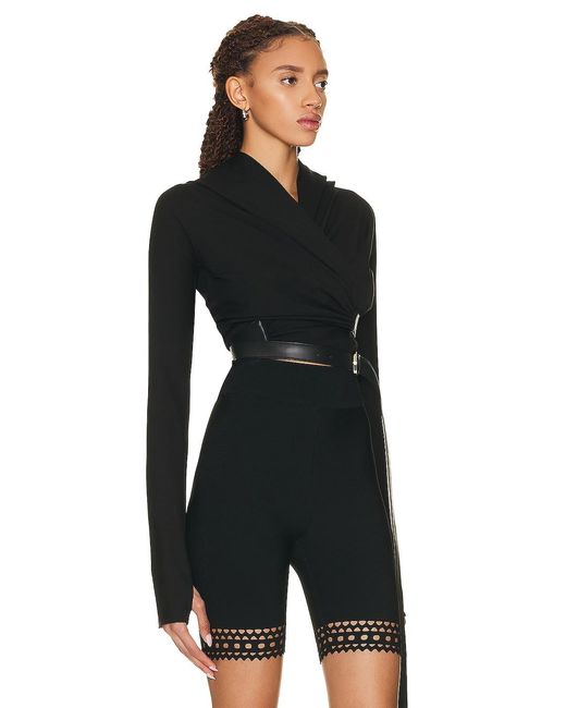 Alaïa Black Alaïa Wrap Top