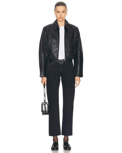 Agolde Black X Shoreditch Ski Club Essie Cropped Jacket