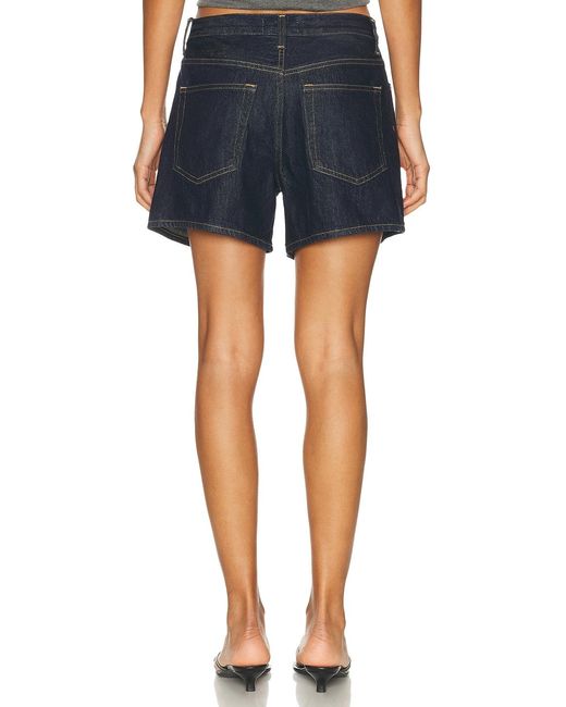 Agolde Blue Leith Oversized Shorts
