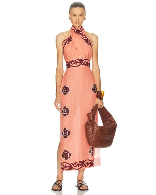 Johanna Ortiz White Energetic Patterns Ankle Dress