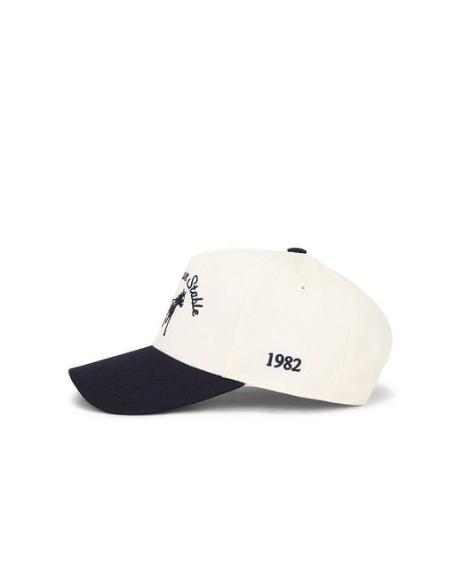 Siegelman Stable White Five Panel Hat for men