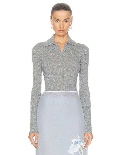 Givenchy Gray Long Sleeve Bodysuit