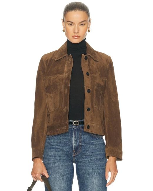 Nili Lotan Brown Susannah Suede Jacket