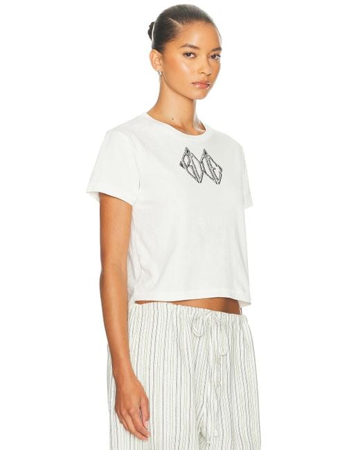 Bode White Diamond Monogram Tee