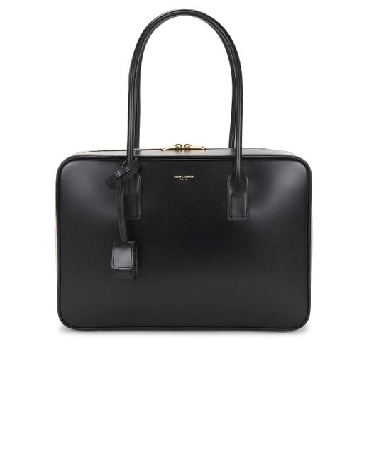 Saint Laurent Black Slp Bauletto Bag