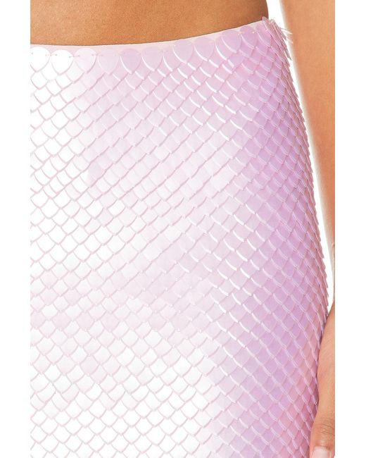 Monot White Fishscale Mini Skirt