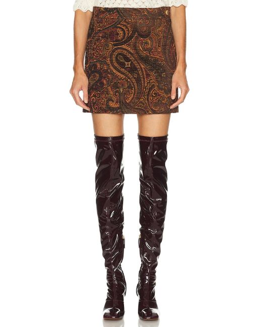 Chloé Black Wool Paisley Skirt