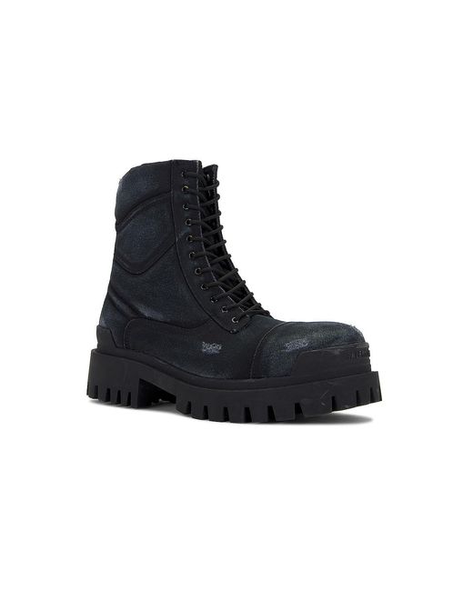 Balenciaga Black Combat Strike Boot for men