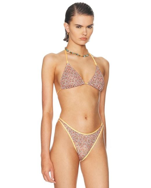 Heavy Manners Multicolor Double String Bikini Top