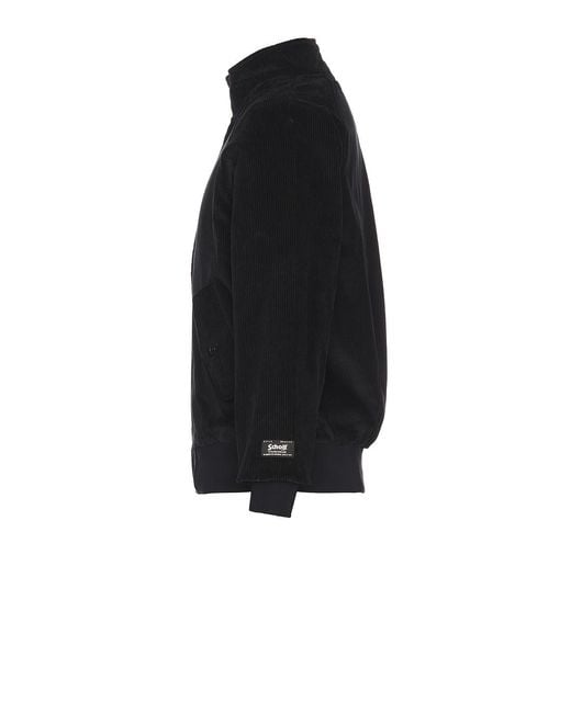 Schott Nyc Black Bomber Jacket for men
