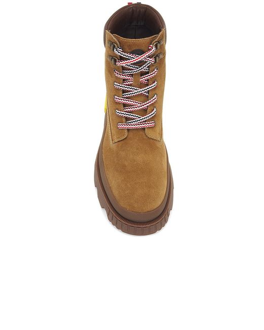 Moncler Brown Mon Corp Suede Boot for men
