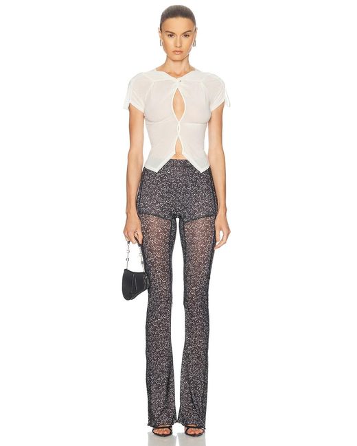 KNWLS White Twist Top