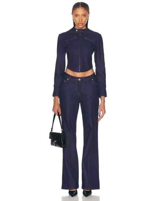 Mimchik Blue High Rise Bootcut Jeans