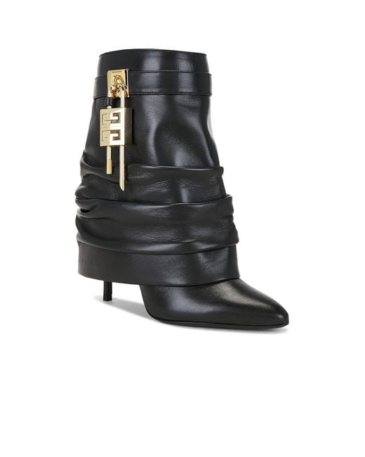 Givenchy Black Shark Lock Ankle Boot