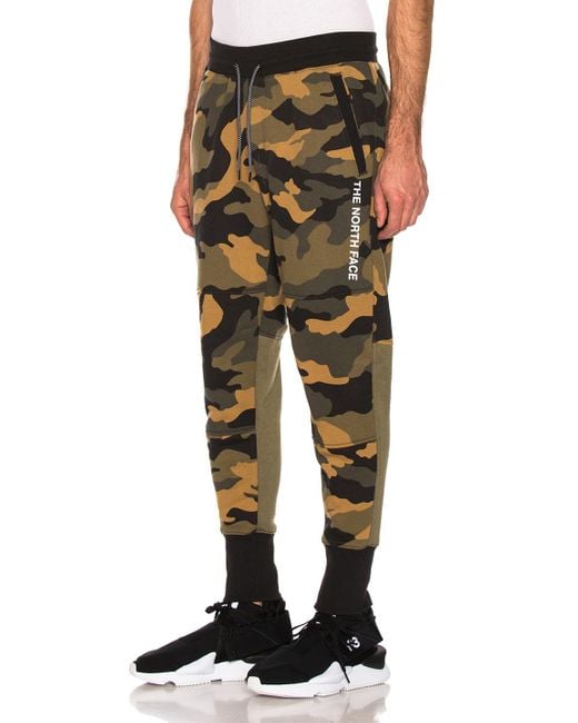 The North Face Green Camouflage Track Pants for men