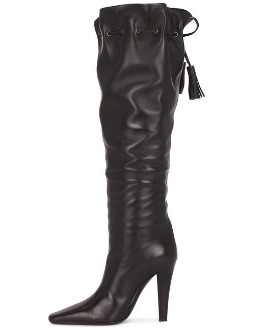Saint Laurent Black Knee High Boot