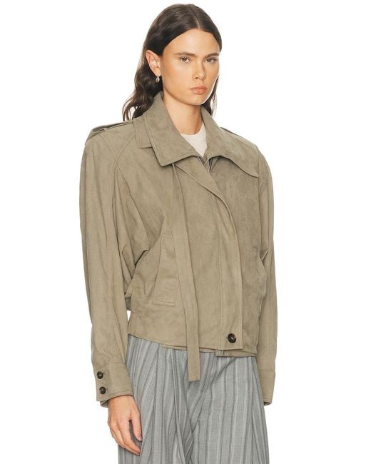 Stella McCartney Natural Suede Double Layer Jacket