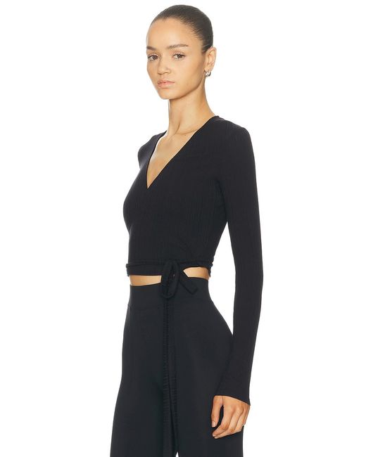 Norba Black Wrap Top