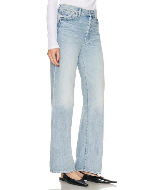 Mother Blue The Dodger Button Hover Cuff Jeans